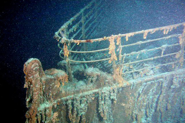 Wrack der Titanic - Schiffsbug