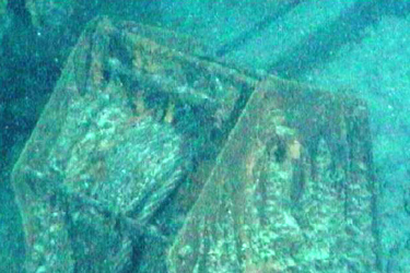Wrack der Titanic - Kabeltrommel zum Ladekran