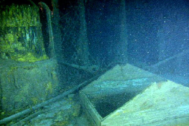 Wrack der Titanic - Oberlicht über den Offiziersquartieren