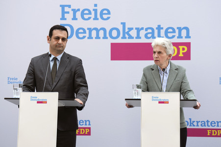 Pressekonferenz der FDP zur Europawahl in Berlin