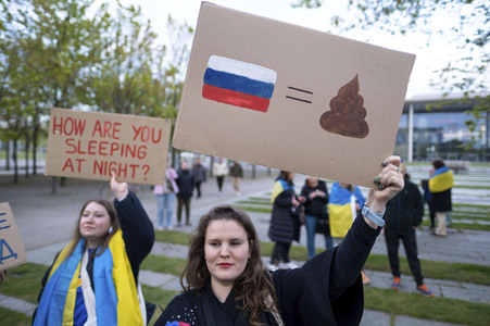 Ukrainer demonstrieren in Berlin