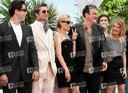 Eli Roth, Brad Pitt, Diane Kruger, Quentin Tarantino, Lawrence Bender, Mélanie Laurent