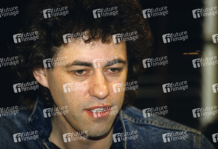 Pressekonferenz mit Bob Geldof in London