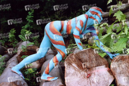 Blau mit Streifen / Blue with Stripes