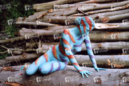 Blau mit Streifen / Blue with Stripes