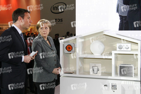 René Obermann, Angela Merkel