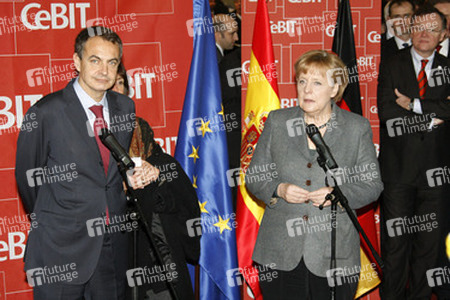 José Luis Rodriguez Zapatero, Angela Merkel