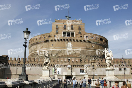 Castel Sant'Angelo / Engelsburg mit Ponte Sant'Angelo / Engelsbrücke