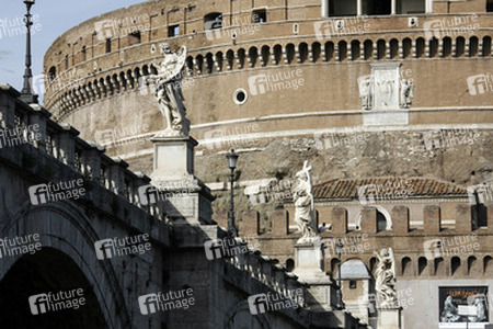 Castel Sant'Angelo / Engelsburg mit Ponte Sant'Angelo / Engelsbrücke