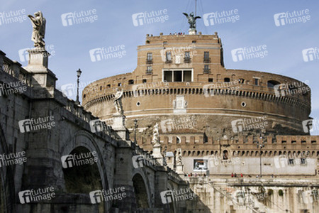 Castel Sant'Angelo / Engelsburg mit Ponte Sant'Angelo / Engelsbrücke