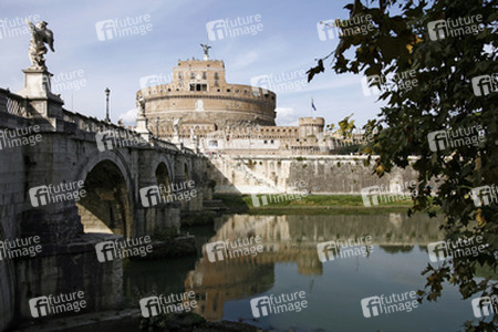 Castel Sant'Angelo / Engelsburg mit Ponte Sant'Angelo / Engelsbrücke