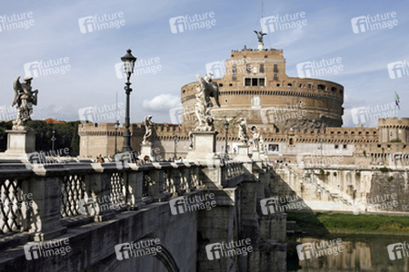 Castel Sant'Angelo / Engelsburg mit Ponte Sant'Angelo / Engelsbrücke