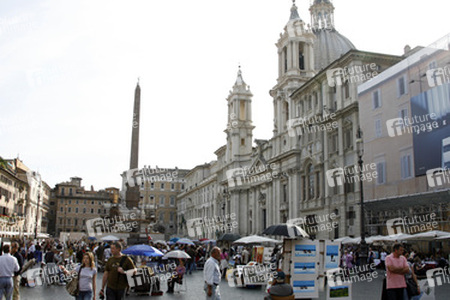 Fontana dei Quattro Fiumi / Vierströmebrunnen und Chiesa di Sant'Agnese in Agone / Kirche Sant'Agnese in Agone