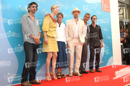 Joel Coen, Tilda Swinton, Frances McDormand, Brad Pitt, George Clooney, Ethan Coen