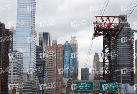 Ende der 59th Street Bridge in Midtown Manhattan