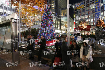 Weihnachtsimpression im Shoppingzentrum von Shibuya
