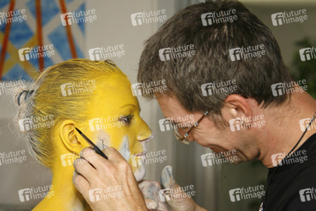 Jörg Düsterwald mit Model Melanie
