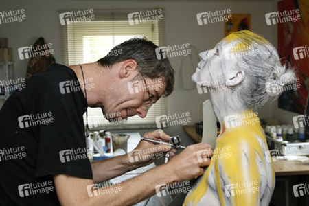 Jörg Düsterwald mit Model Melanie