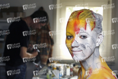 Jörg Düsterwald mit Model Melanie