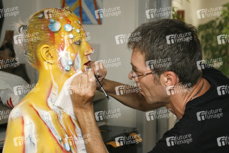 Jörg Düsterwald mit Model Melanie