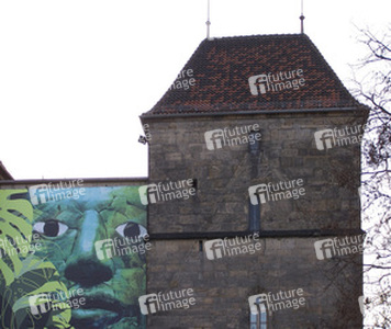 Werbebanner für Maya-Ausstellung im Roemer- und Pelizaeus-Museum