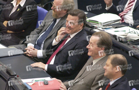 Wolfgang Thierse, Gerhard Schröder, Franz Müntefering