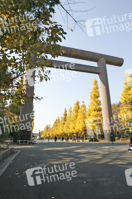 Torbogen auf dem Weg zum Yasukuni-Schrein