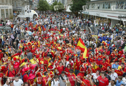 Fans aus Spanien auf der Fanmeile