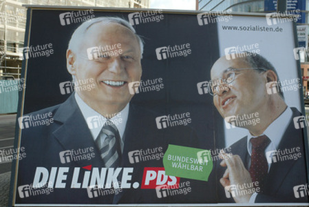 Wahlplakat Oskar Lafontaine, Gregor Gysi