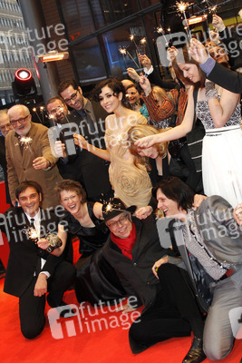 Leon Lucev, Ermin Bravo, Jasmila Zbanic, Zrinka Cvitesic, Dieter Kosslick und das Team von 'Na Putu'