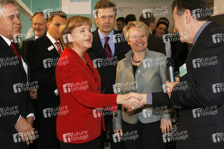 Michael Glos, Angela Merkel, Christian Wulff, Annette Schavan, Fujitsu Siemens Chef