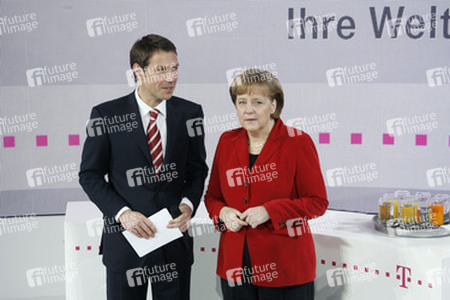 René Obermann, Angela Merkel