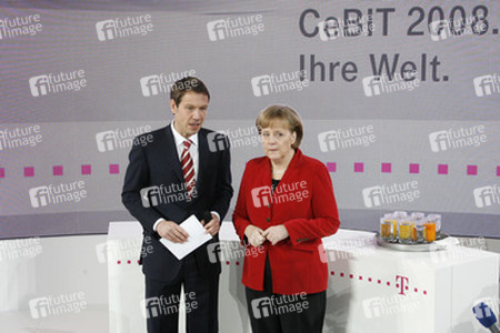 René Obermann, Angela Merkel