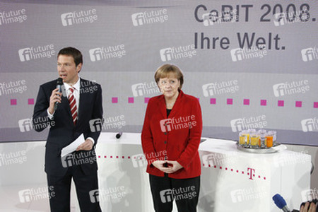 René Obermann, Angela Merkel