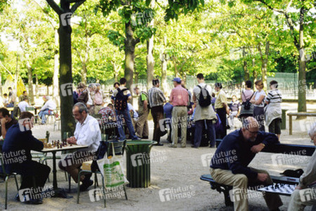Schachspieler im Jardin Luxembourg