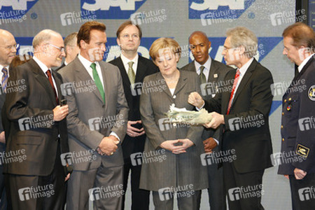 Angela Merkel, Arnold Schwarzenegger, Henning Kagermann