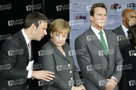 René Obermann, Angela Merkel, Arnold Schwarzenegger