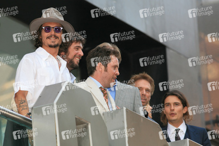 Johnny Depp, Jack Davenport, Tom Hollander, Jerry Bruckheimer, Orlando Bloom