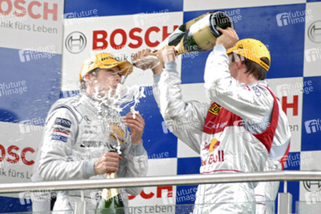 Timo Scheider (2.Platz), Paul Di Resta (1.Platz), Mattias Ekström (3.Platz)