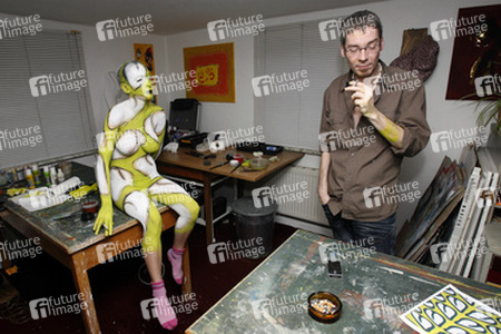 Jörg Düsterwald mit Model