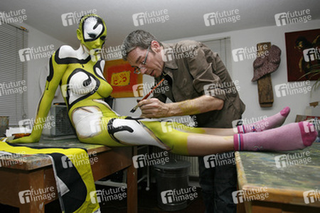 Jörg Düsterwald mit Model