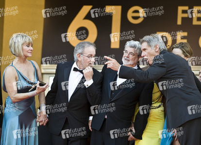 Kate Capshaw, Steven Spielberg, George Lucas, Harrison Ford