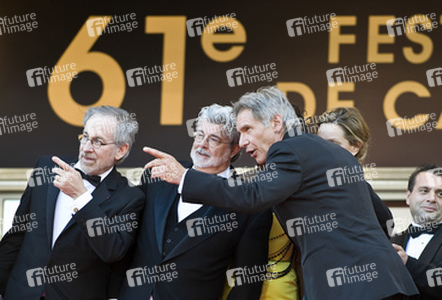 Steven Spielberg, George Lucas, Harrison Ford