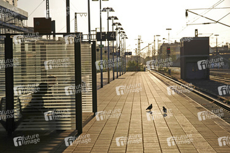 Bahnsteig im Gegenlicht