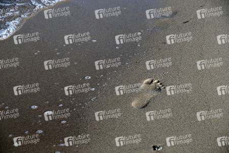 Fußabdruck am Strand