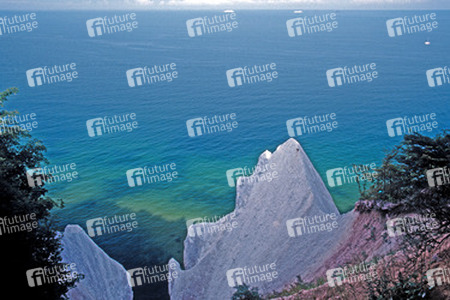 Der Wissower Klinken, Kreidefelsen auf Rügen mit Fernsicht über die Ostsee