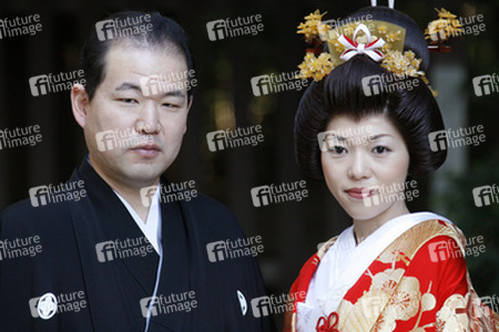 Shinto Hochzeitsgesellschaft am Meiji-Schrein