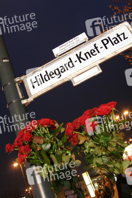 Straßenschild am Hildegard-Knef-Platz