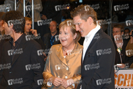 Joachim 'Jogi' Löw, Angela Merkel, Bastian Schweinsteiger