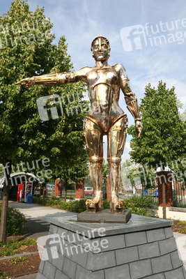 Robotermodell aus dem Stummfilm 'Metropolis'